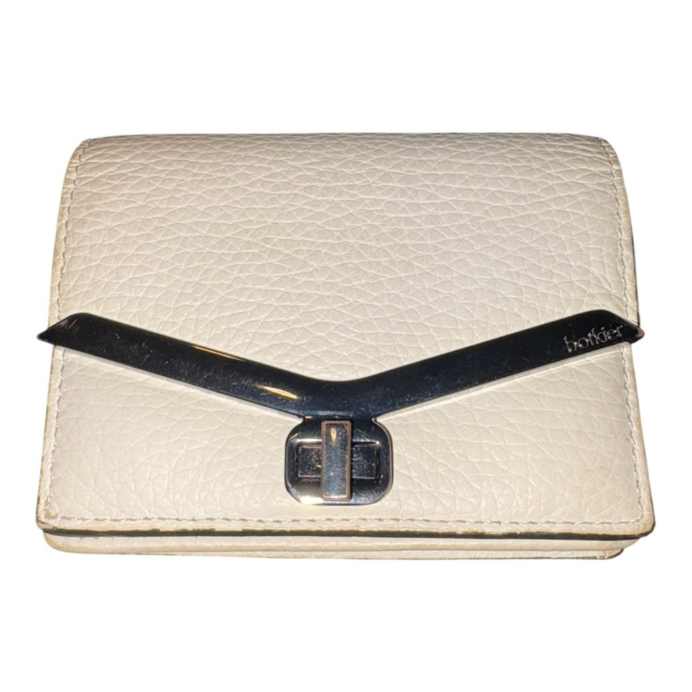 Botkier Valentina Leather Mini-wallet in White with Gunmetal Hardware WLT2